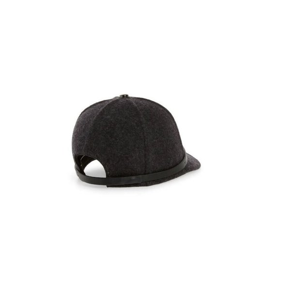 RAG & BONE Lexington 100% wool baseball cap hat - CHARCOAL GRAY - SMALL - Picture 10 of 11